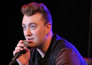 LOS ANGELES, CA - AUGUST 25: Singer Sam Smith does an interview before his performance at the Red Bull Sound Space at 97.1 AMP Radio on August 25, 2014 in Los Angeles, California. (Photo by Chelsea Lauren/Getty Images for AMP Radio)
